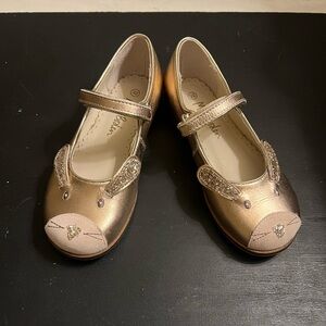 Mini Boden Bunny Flats Nordstrom little Girl kids shoes
Gold Metallic size 13.5